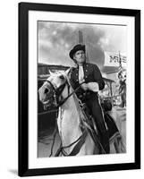 Custer l homme by l ouest by RobertSiodmak with Robert Shaw, 1967 (b/w photo)-null-Framed Photo