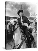 Custer l homme by l ouest by RobertSiodmak with Robert Shaw, 1967 (b/w photo)-null-Stretched Canvas