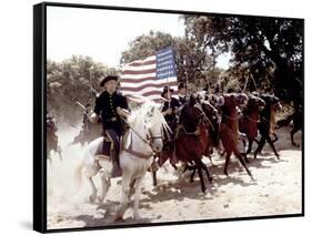 Custer l homme by l ouest by RobertSiodmak with Robert Shaw, 1967 (photo)-null-Framed Stretched Canvas