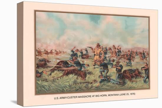 Custer Massacre at Big Horn, Montan June 25, 1876-Arthur Wagner-Stretched Canvas