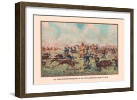 Custer Massacre at Big Horn, Montan June 25, 1876-Arthur Wagner-Framed Art Print