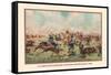 Custer Massacre at Big Horn, Montan June 25, 1876-Arthur Wagner-Framed Stretched Canvas