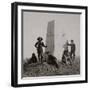 Custer Monument With Curley, Custer's Scout, ca. 1885-F. J. Haynes-Framed Art Print