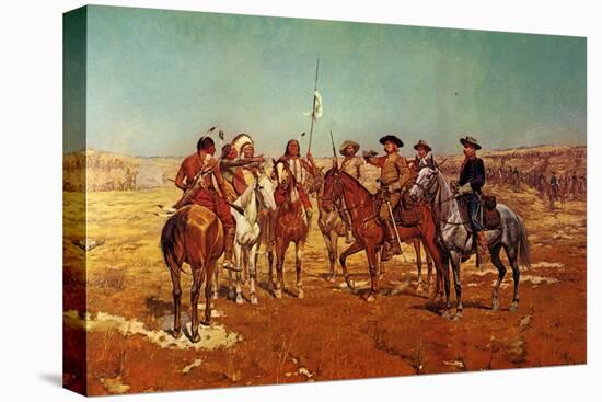Custer's Demand-Charles Shreyvogel-Stretched Canvas