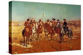 Custer's Demand-Charles Shreyvogel-Stretched Canvas