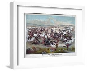 Custer's Last Charge-null-Framed Giclee Print