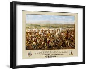 Custer's Last Fight Color Print from Painting-null-Framed Premium Photographic Print