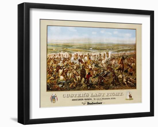 Custer's Last Fight Color Print from Painting-null-Framed Premium Photographic Print