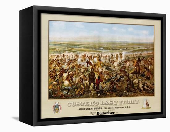 Custer's Last Fight Color Print from Painting-null-Framed Stretched Canvas