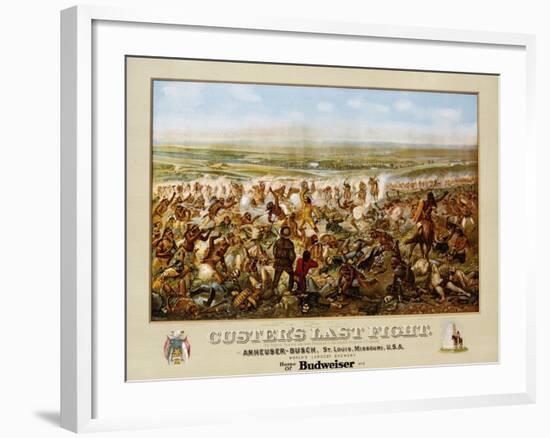 Custer's Last Fight Color Print from Painting-null-Framed Photographic Print