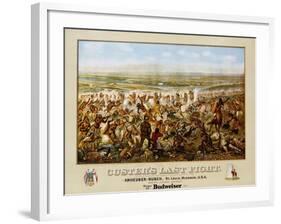 Custer's Last Fight Color Print from Painting-null-Framed Photographic Print