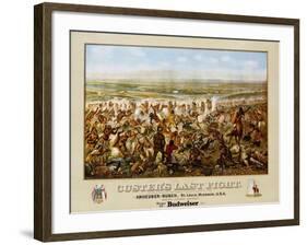 Custer's Last Fight Color Print from Painting-null-Framed Photographic Print