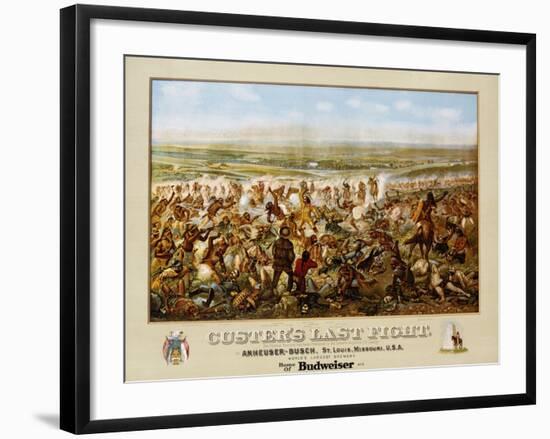 Custer's Last Fight Color Print from Painting-null-Framed Photographic Print