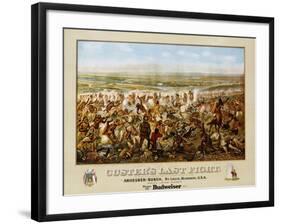 Custer's Last Fight Color Print from Painting-null-Framed Photographic Print