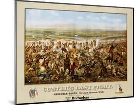 Custer's Last Fight Color Print from Painting-null-Mounted Photographic Print