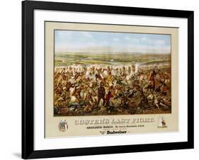 Custer's Last Fight Color Print from Painting-null-Framed Photographic Print