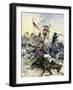 Custer's Last Stand at the Little Big Horn River, Montana, c.1876-null-Framed Giclee Print