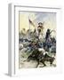 Custer's Last Stand at the Little Big Horn River, Montana, c.1876-null-Framed Giclee Print