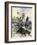 Custer's Last Stand at the Little Big Horn River, Montana, c.1876-null-Framed Premium Giclee Print