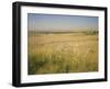 Custer's Last Stand Battlefield, Custer's Grave Site Marked by Dark Shield on Stone, Montana, USA-Geoff Renner-Framed Photographic Print