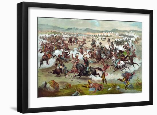 Custer's Last Stand-Theo Fuchs-Framed Art Print