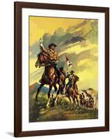 Custer's Last Stand-English School-Framed Giclee Print