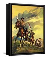 Custer's Last Stand-English School-Framed Stretched Canvas