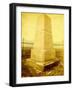 "Custer's Monument On Crow Agency"-H.R. Locke-Framed Art Print