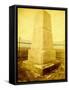 "Custer's Monument On Crow Agency"-H.R. Locke-Framed Stretched Canvas