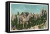 Custer State Park, South Dakota - Needles Highway View of the Big Tunnel, c.1937-Lantern Press-Framed Stretched Canvas