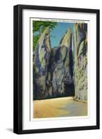 Custer State Park, South Dakota - Needles Highway View Through the Big Tunnel, c.1937-Lantern Press-Framed Art Print