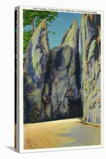 Custer State Park, South Dakota - Needles Highway View Through the Big Tunnel, c.1937-Lantern Press-Stretched Canvas