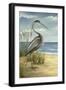 Custom Crop Shore Bird I (ST)-Ethan Harper-Framed Art Print