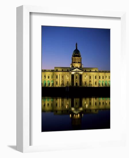 Custom House and River Liffey, Dublin, Eire (Republic of Ireland)-Roy Rainford-Framed Photographic Print