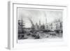 Custom House and River Thames, 1839-Frederick James Havell-Framed Giclee Print