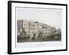 Custom House and River Thames, London, 1854-Louis Julien Jacottet-Framed Giclee Print