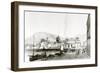 Custom House and St. Vincent's Wharf, Trinidad, Engraved by Eugene Ciceri, c.1850-Jean-michel Cazabon-Framed Giclee Print