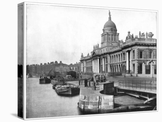 Custom House, Dublin, Ireland, Late 19th Century-John L Stoddard-Stretched Canvas