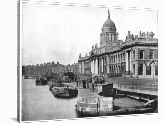 Custom House, Dublin, Ireland, Late 19th Century-John L Stoddard-Stretched Canvas