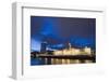 Custom House, Illuminated at Dusk, Reflected in the River Liffey-Martin Child-Framed Photographic Print
