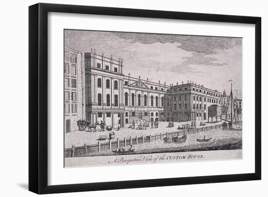 Custom House, London, 1800-William Watts-Framed Giclee Print