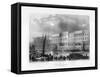 Custom House, London, 19th Century-J Woods-Framed Stretched Canvas