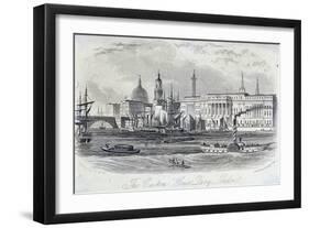 Custom House, London, C1840-John Newman-Framed Giclee Print