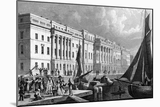 Custom House, London-Thomas H Shepherd-Mounted Art Print