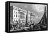 Custom House, London-Thomas H Shepherd-Framed Stretched Canvas