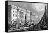 Custom House, London-Thomas H Shepherd-Framed Stretched Canvas