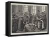 Custom-House Officers Examining Passengers' Luggage from Germany-Johann Nepomuk Schonberg-Framed Stretched Canvas