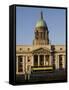 Custom House Quay, Dublin, Republic of Ireland, Europe-Oliviero Olivieri-Framed Stretched Canvas