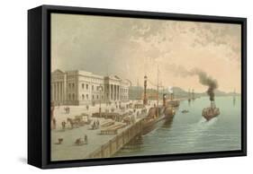 Custom House Quay, Greenock-English School-Framed Stretched Canvas