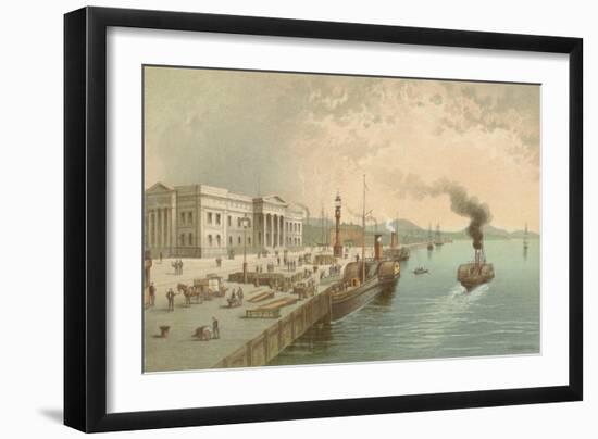 Custom House Quay, Greenock-English School-Framed Giclee Print